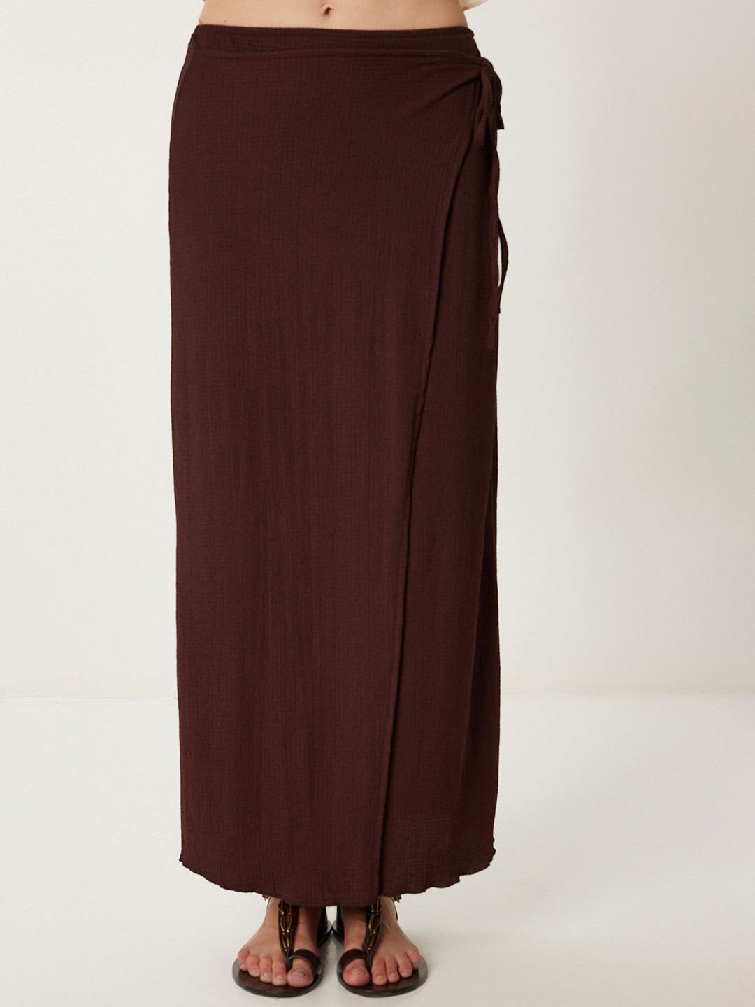 Happiness istanbul Wrap Mid Rise Maxi Skirts