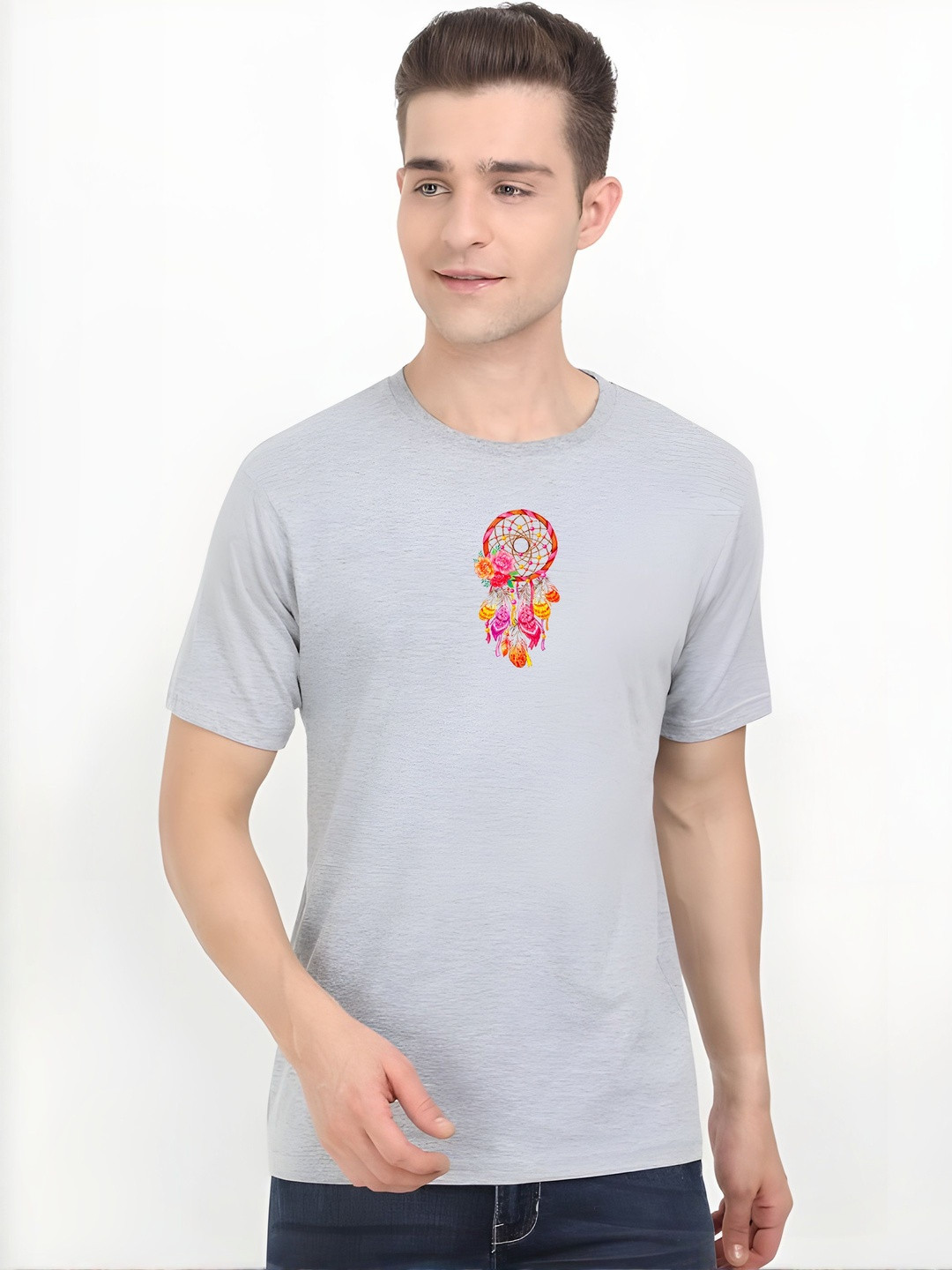 SZN Dream Catcher Graphic Printed Round Neck Short Sleeves Regular Fit Casual T-shirt