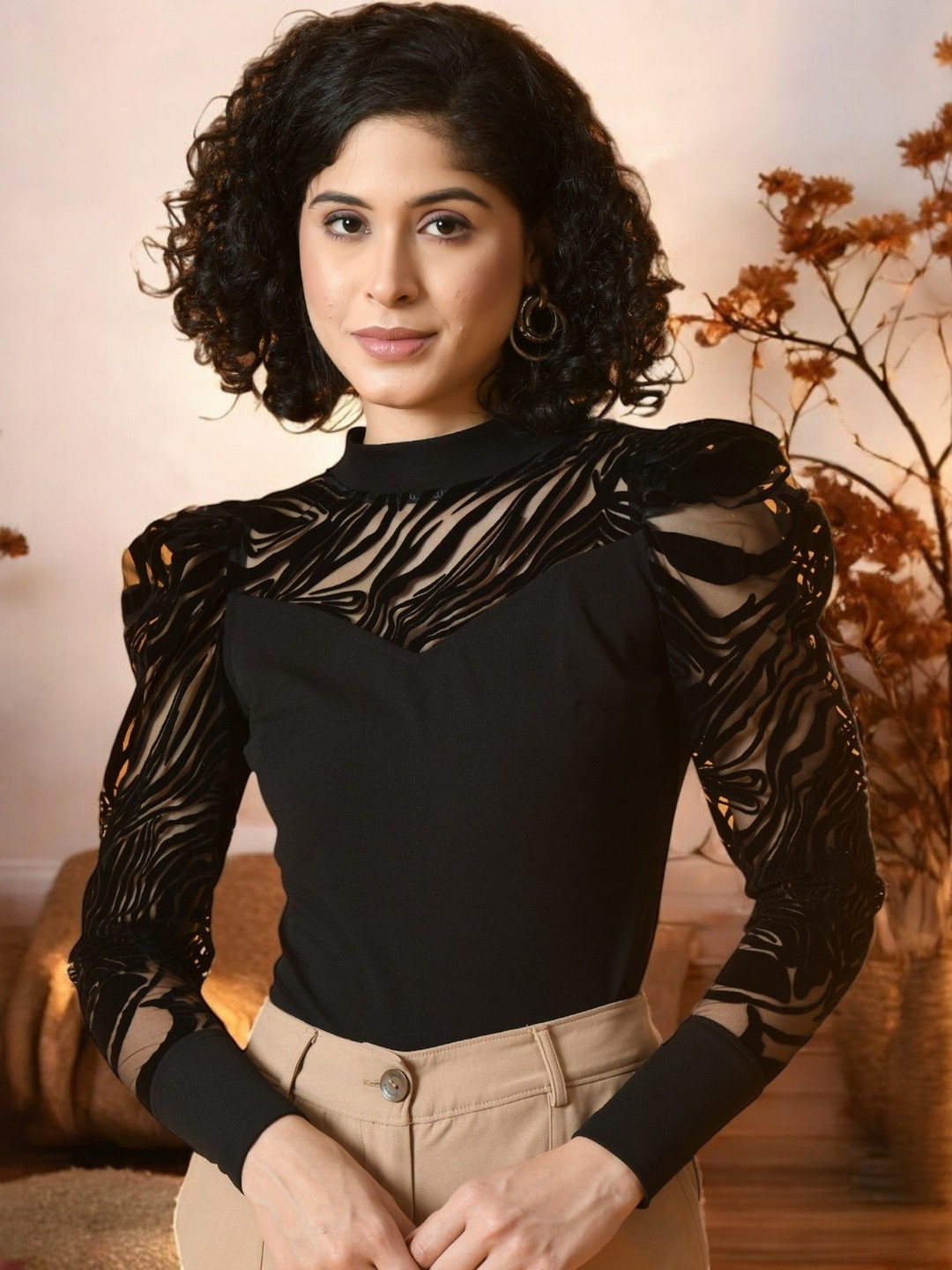 SFOTY Women Puff Sleeve Top