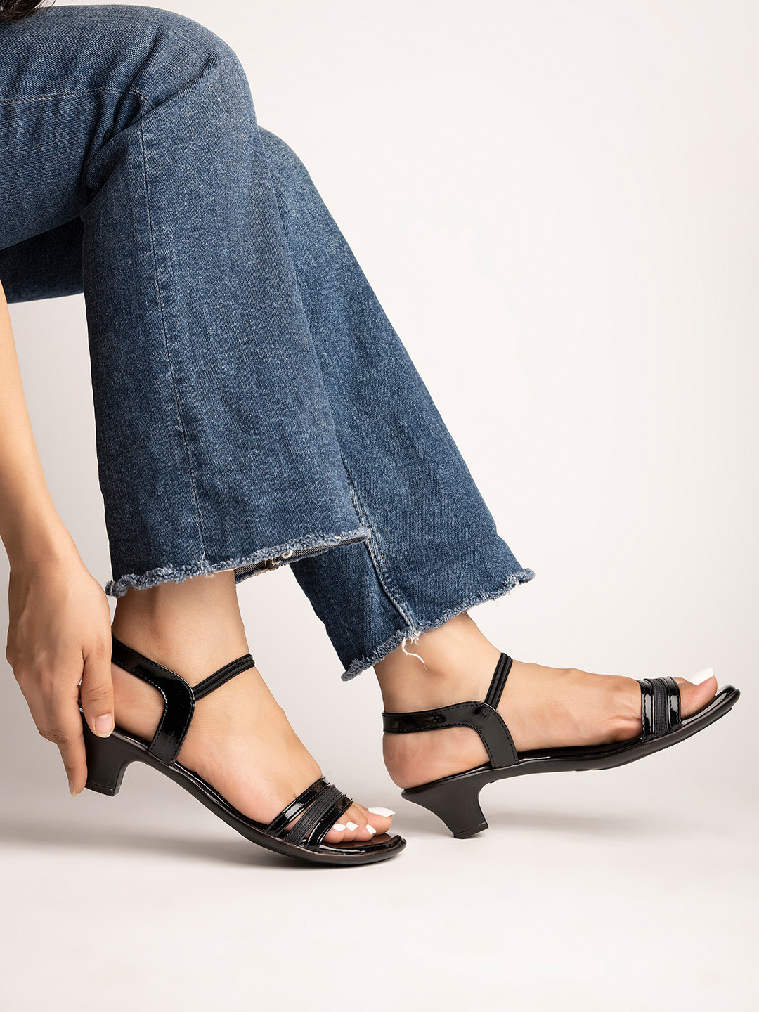 Stylestry Black Kitten Heels