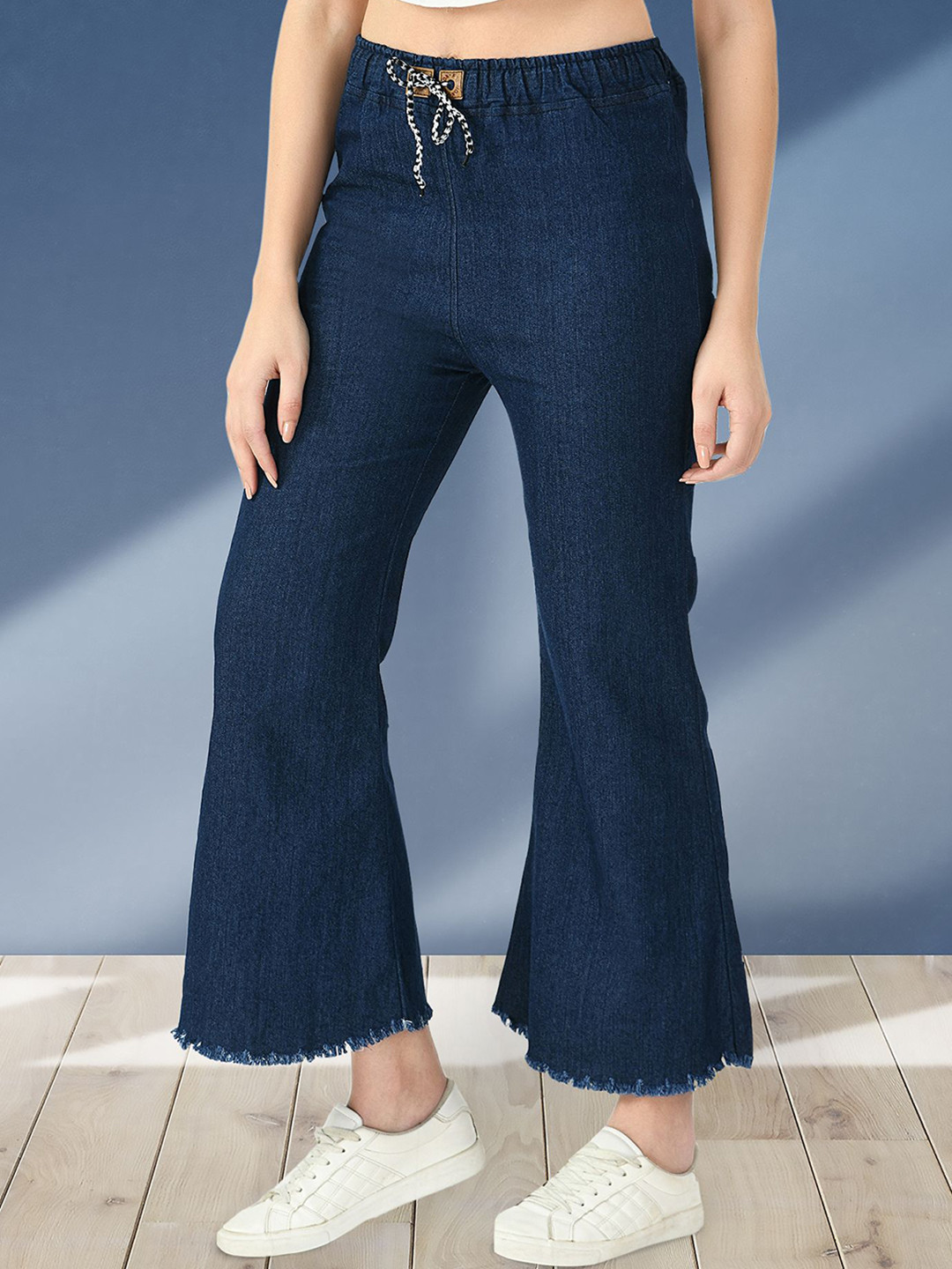 COUTUME COLLECTIONS Women Comfort Flared Mid-Rise Stretchable Jeans