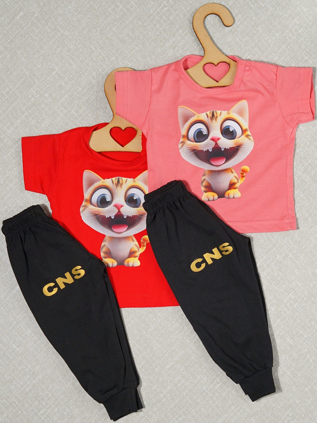 CRAZE N STITCH Boys Pack of 2 Printed Cotton T-Shirt & Pyjamas