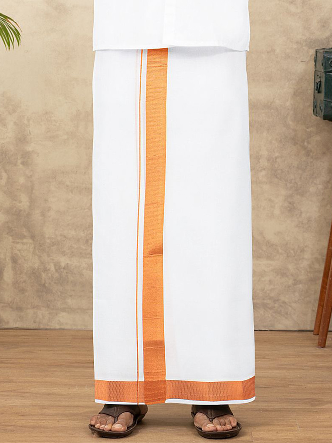 Ramraj Kora Cotton Double Layer Dhoti