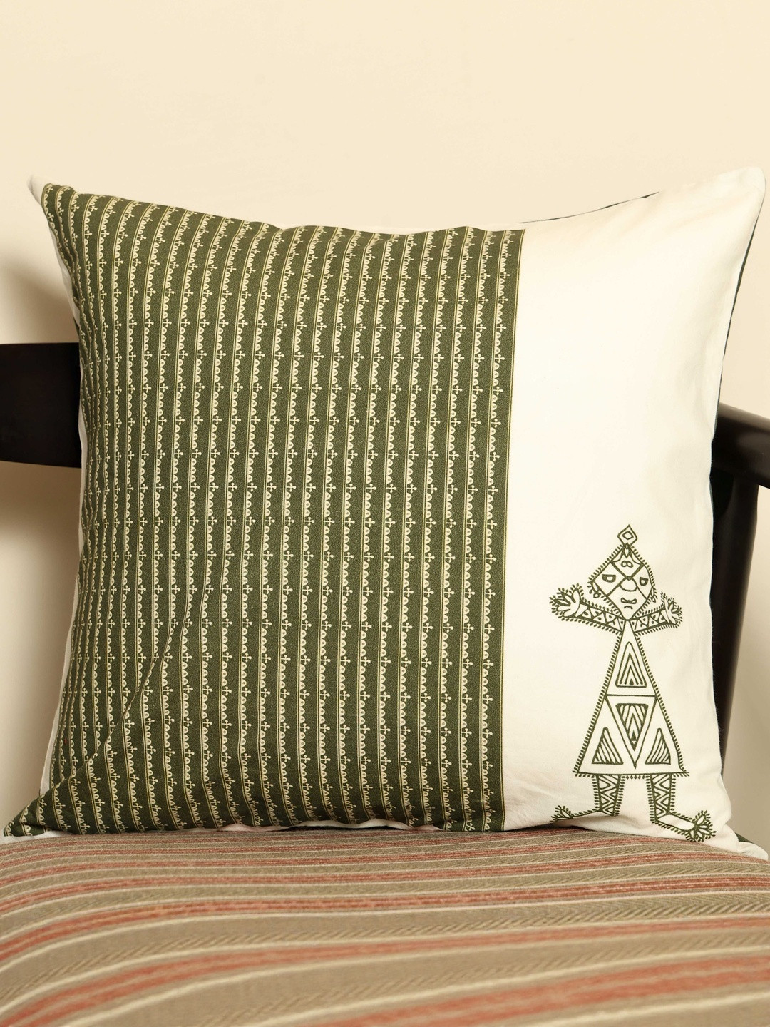 Sangria Unisex Sacred Geometry Cotton Square Cushion Covers