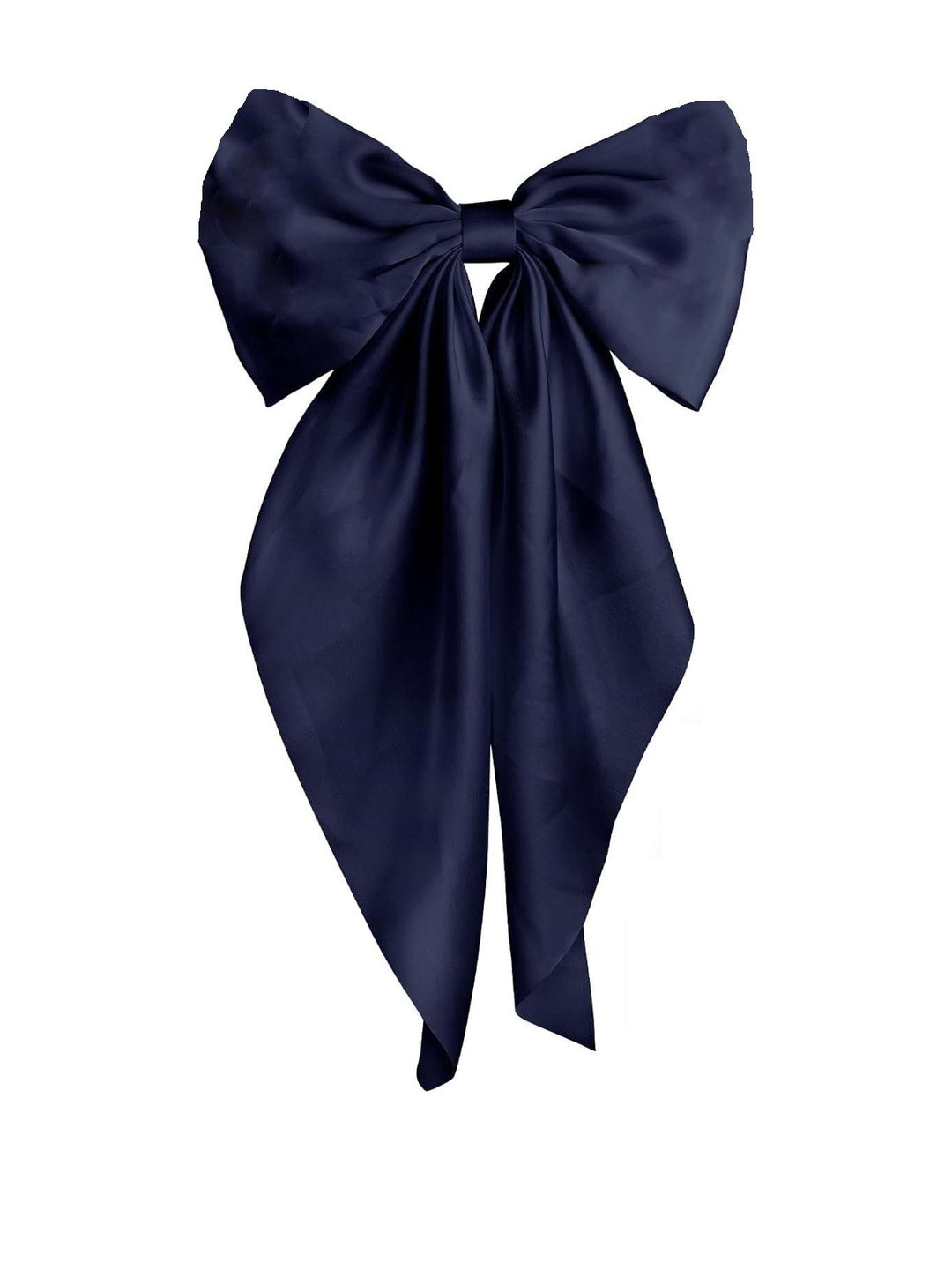 DIVASTRI Women Blue Satin Ribbon Hair Bow Clip