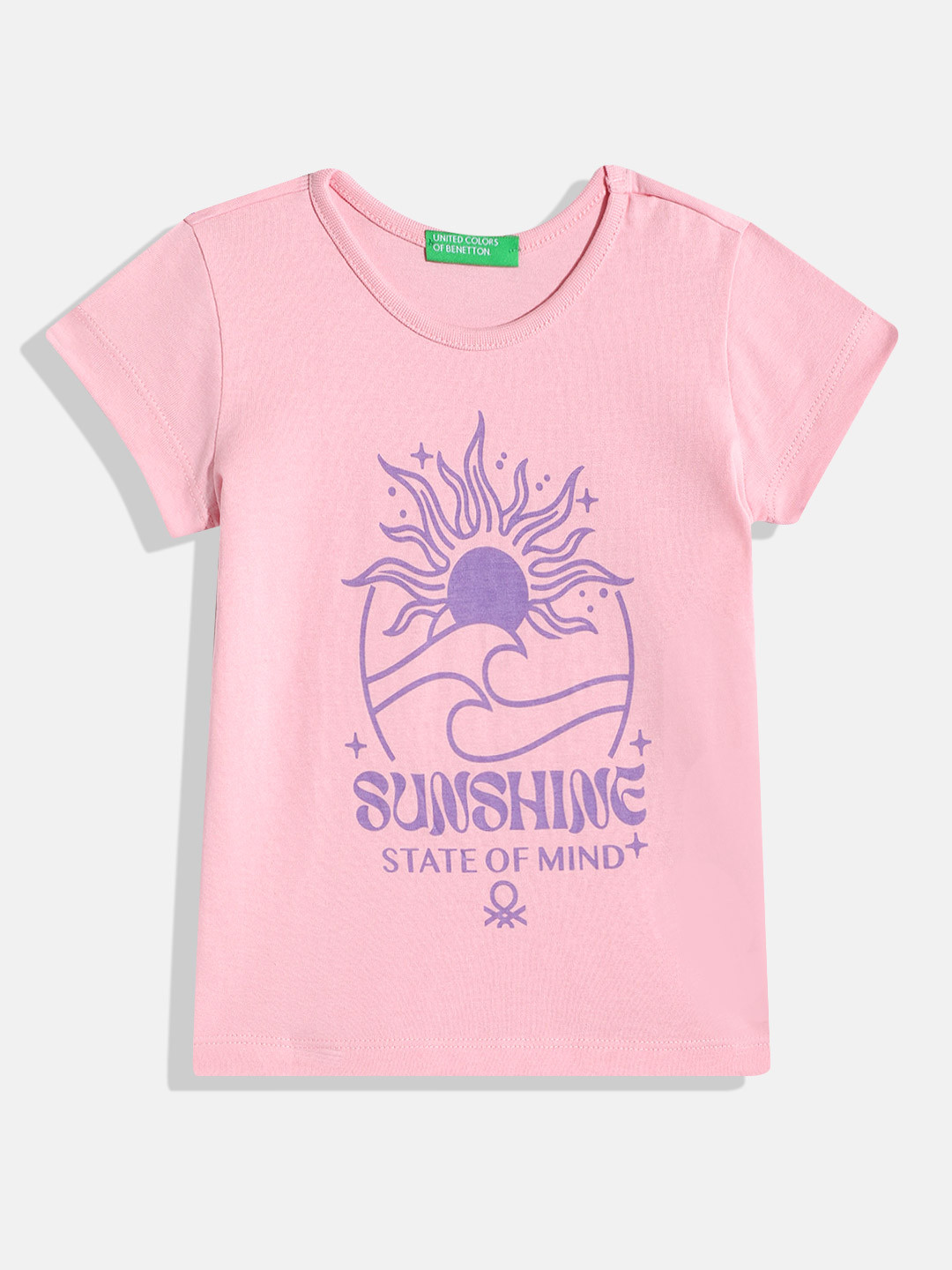 United Colors of Benetton Girls Typography Printed T-shirt