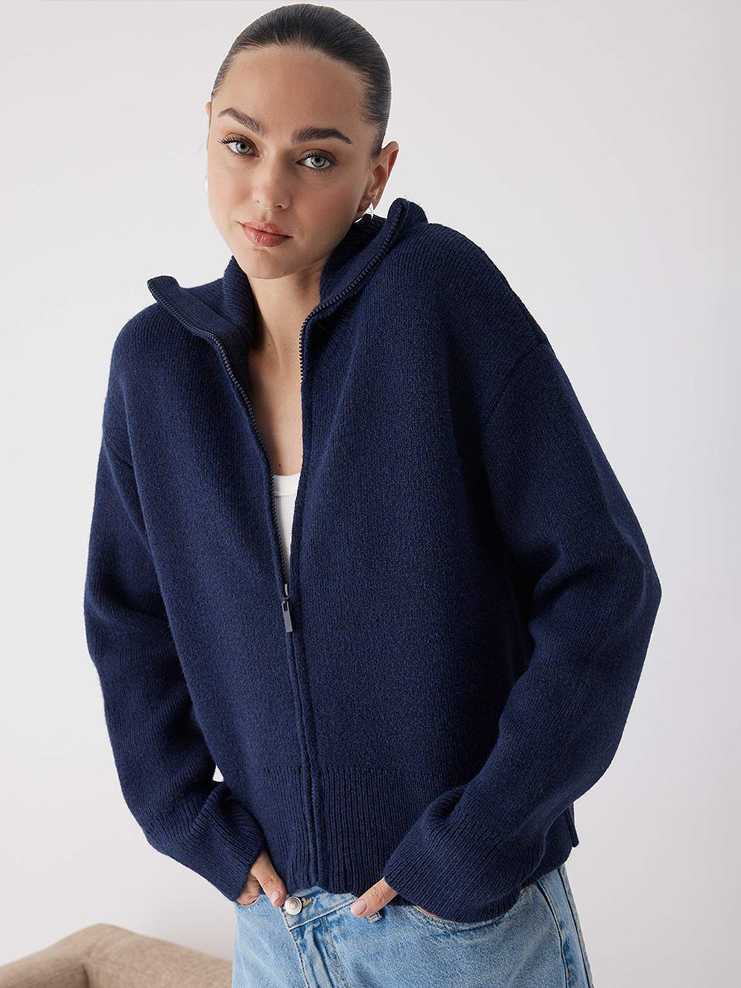 Trendyol High Neck Cardigan