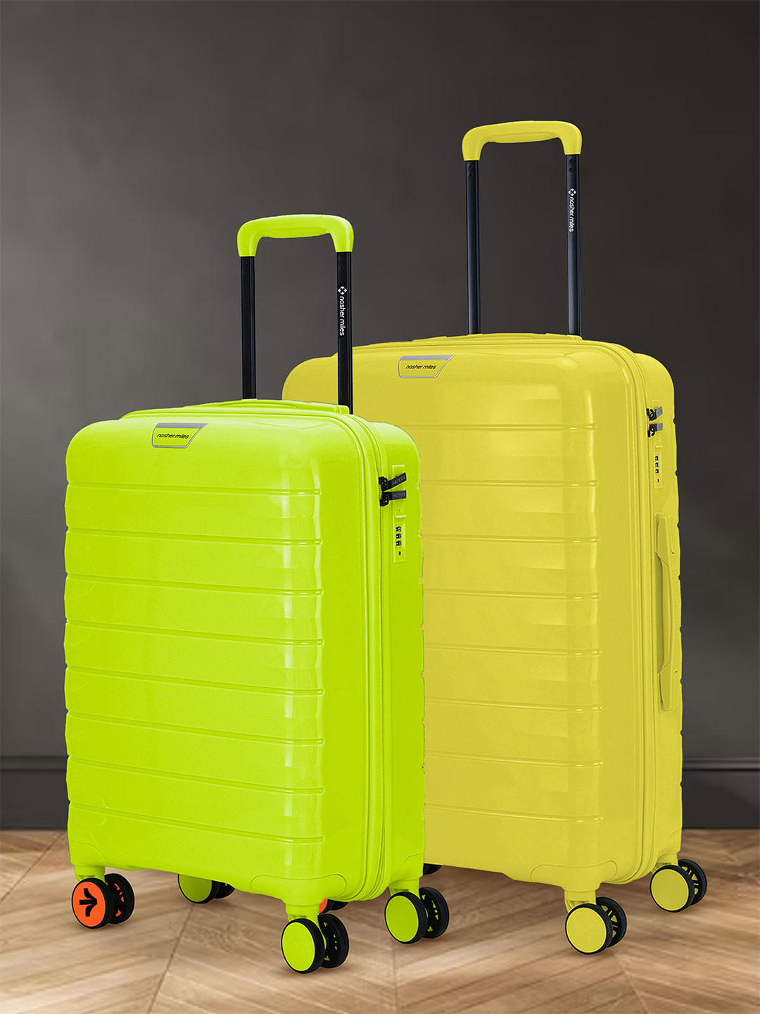 Nasher Miles Vienna Set Of 2 Hard-Sided Polypropylene Cabin Trolley Bag