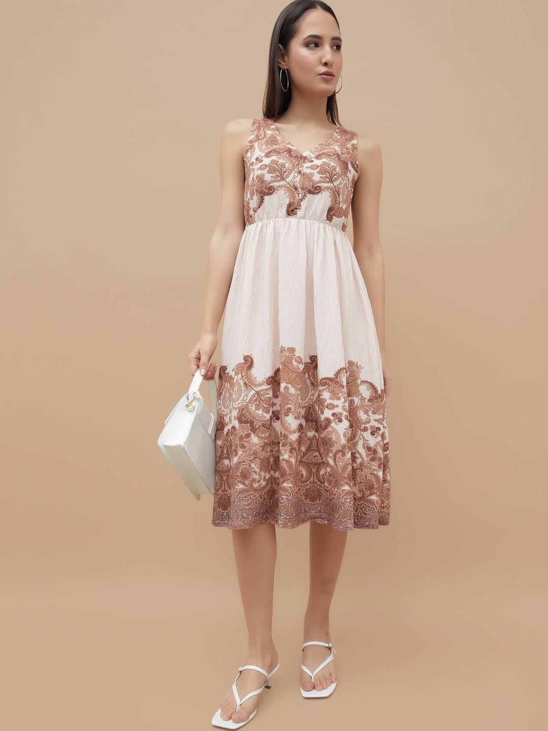 CODE by Lifestyle Printed Fit & Flare Dress