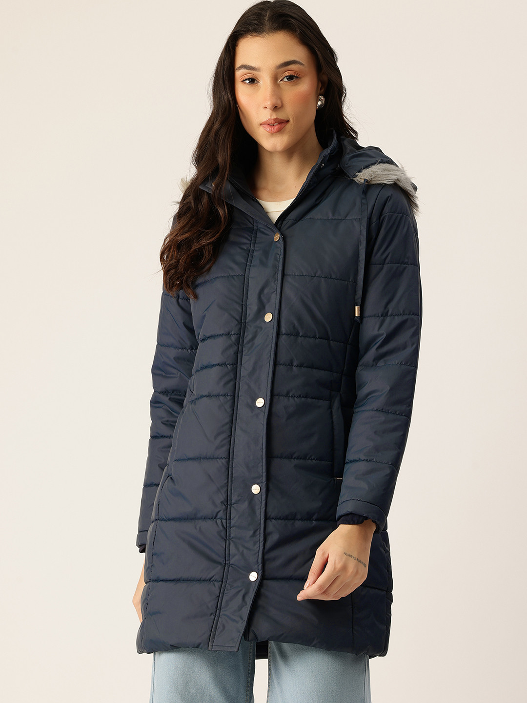 Okane Longline Parka With Detachable Hood