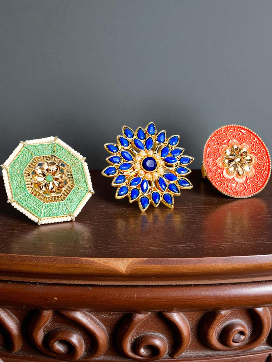 Kord Store Set of 3 Adjustable Finger Rings