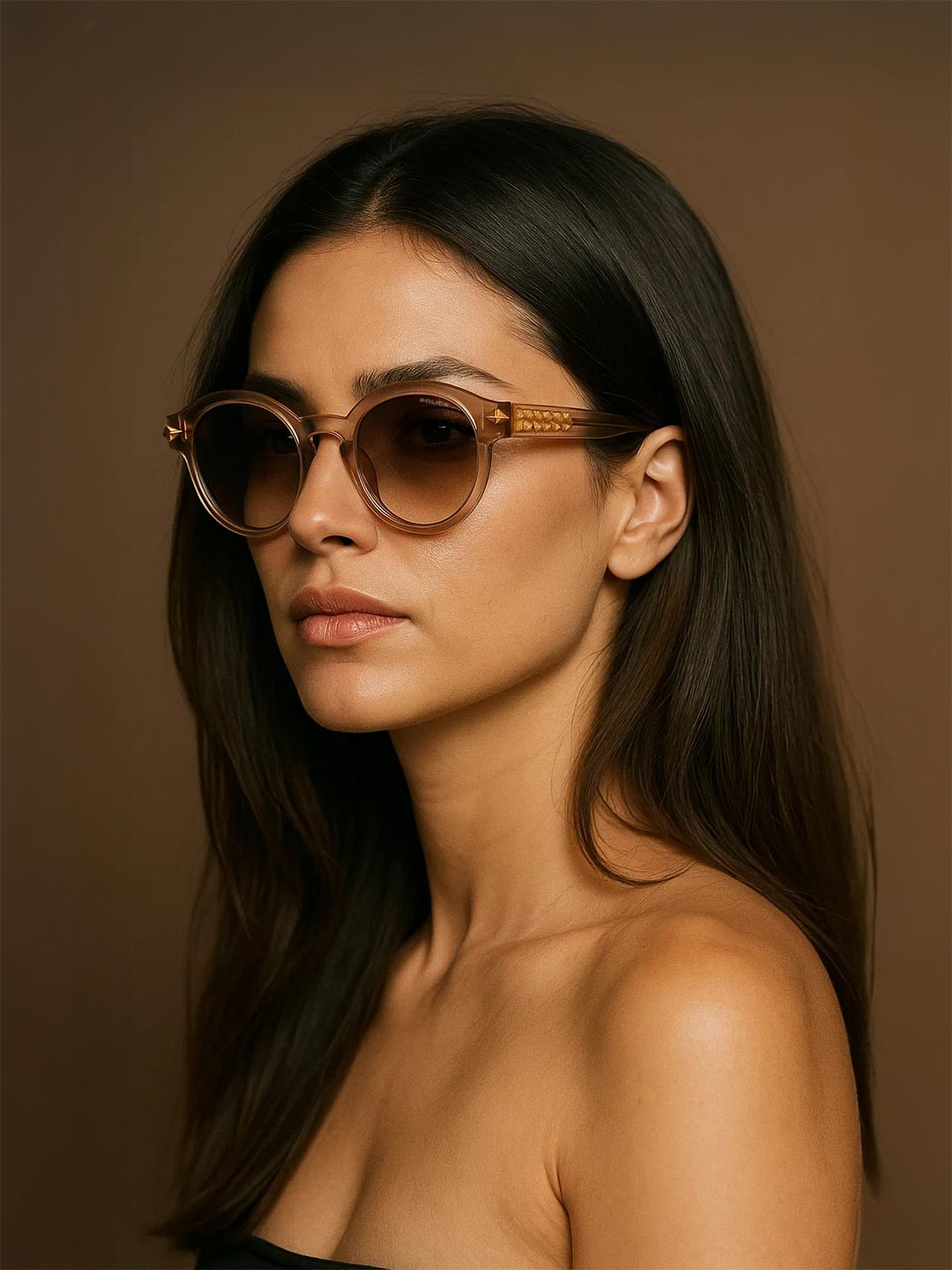 Police Women Round Sunglasses with UV Protected Lens