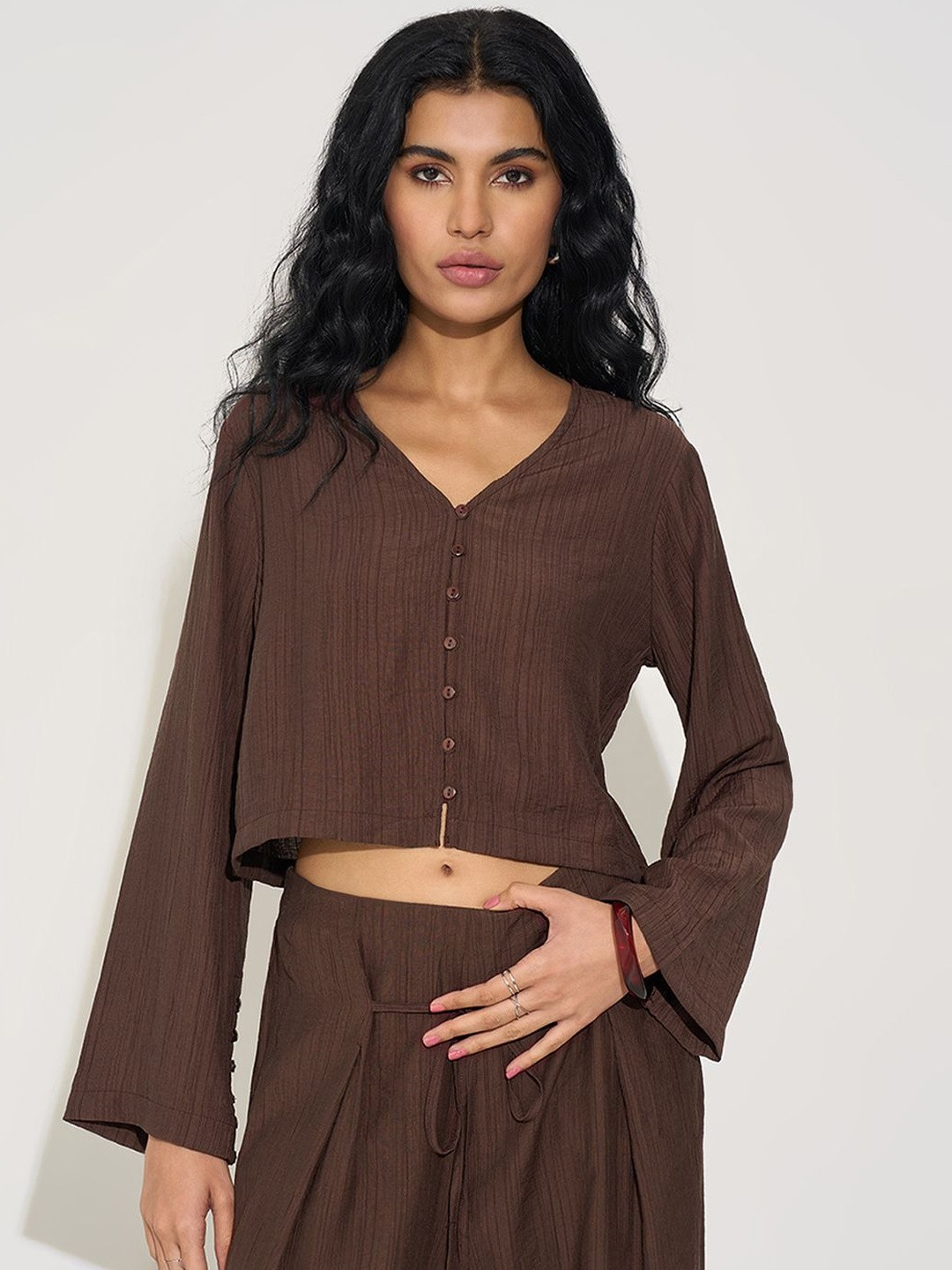 Honey by Pantaloons Women V-Neck Crop Top