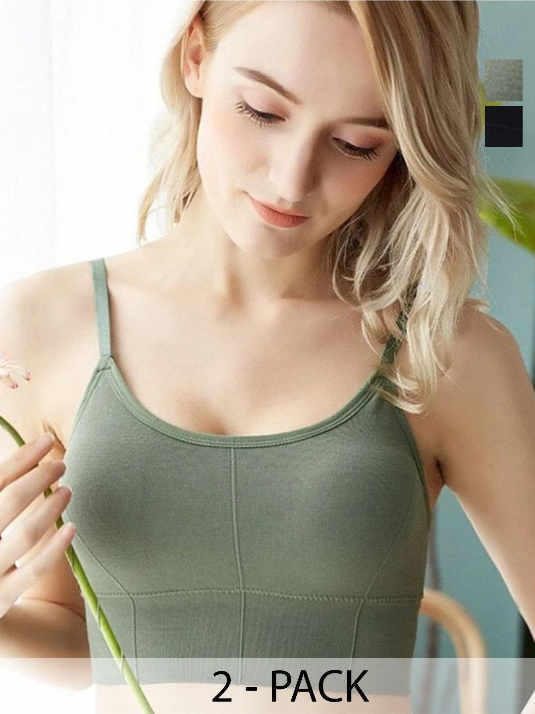 BAZKU Pack Of 2 Full Coverage Lightly Padded Bras