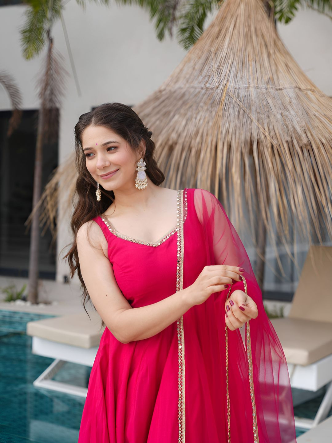 Yara Creation Chanderi Cotton Kurta With Trousers & Dupatta