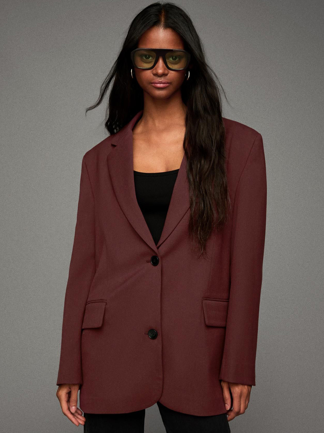 Bershka Oversized Single-Breasted Blazers