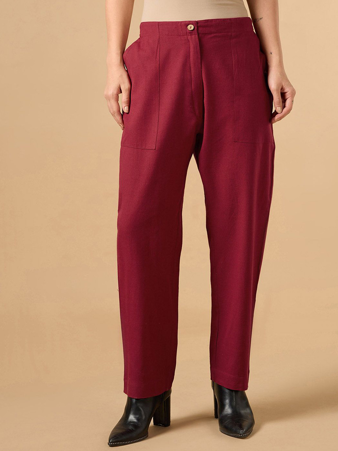 COTTONS DAILY Women Comfort Straight Fit Parallel Trousers
