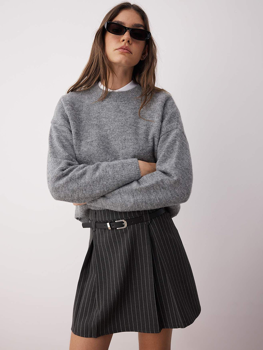 Trendyol Striped Mini Skirt