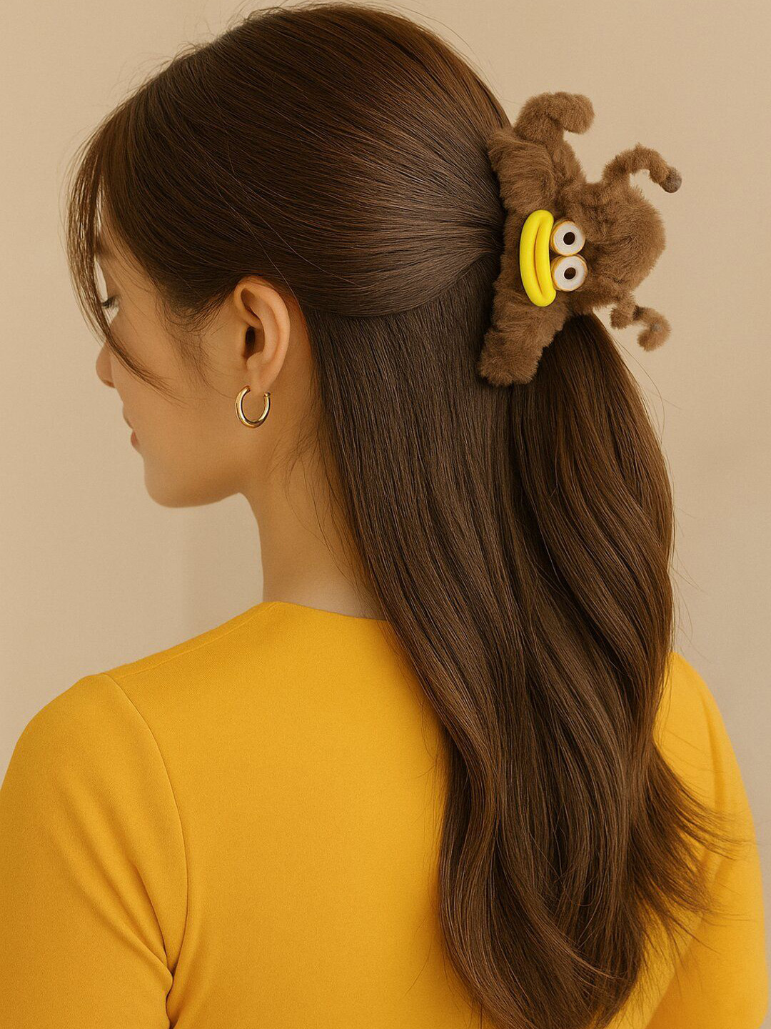 Haute Handles Women Trendy Plush Cartoon Unicorn Hair Claw Clip