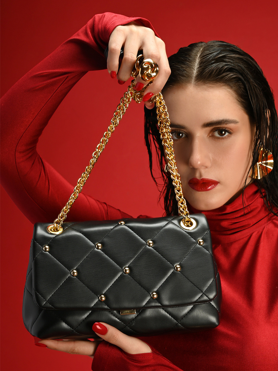 Akiki London Women Chancery Flap Medium Sling Bag