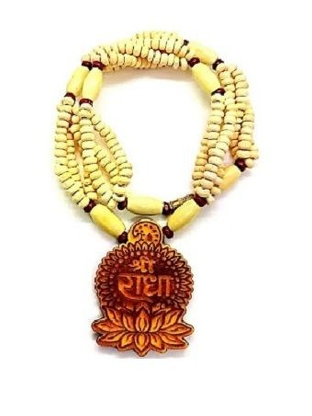 APNA KANHA Women Brown & Cream Shri Radha Tulsi Mala