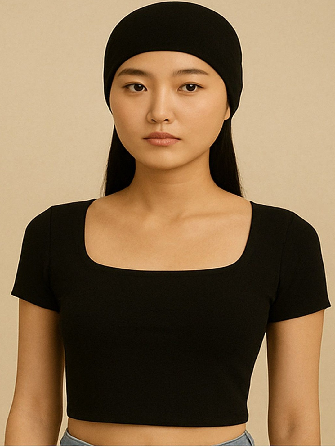 PRIME LOVE Fitted Crop Top