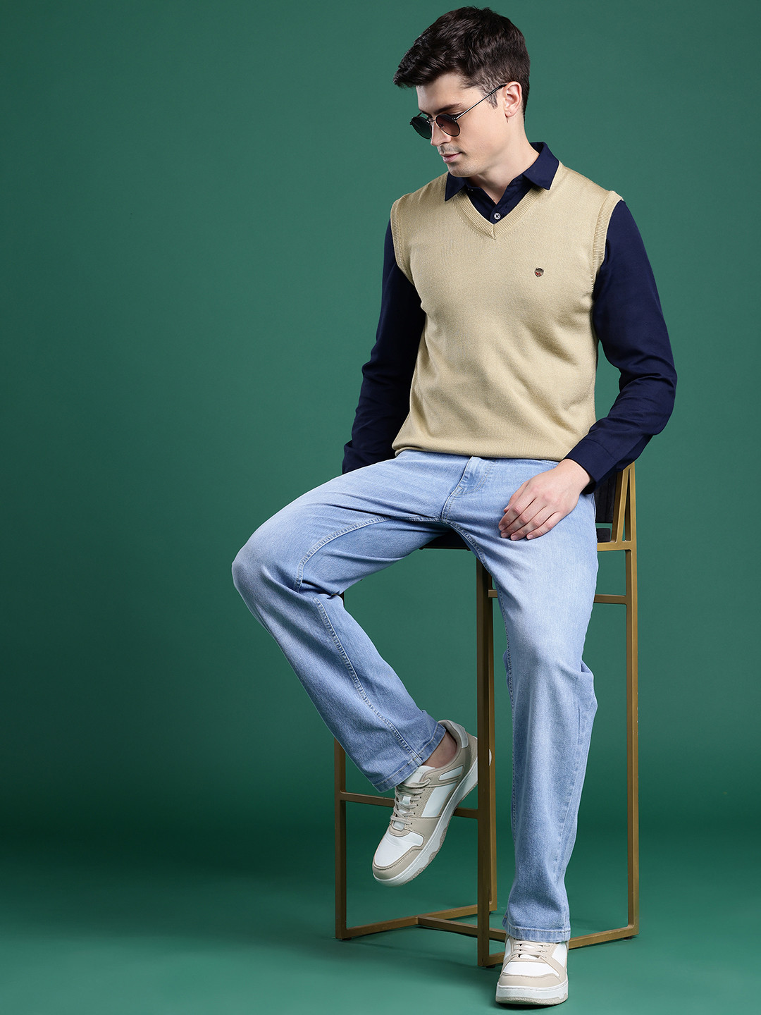 Cayman V-Neck Sleeveless Woollen Sweater Vest