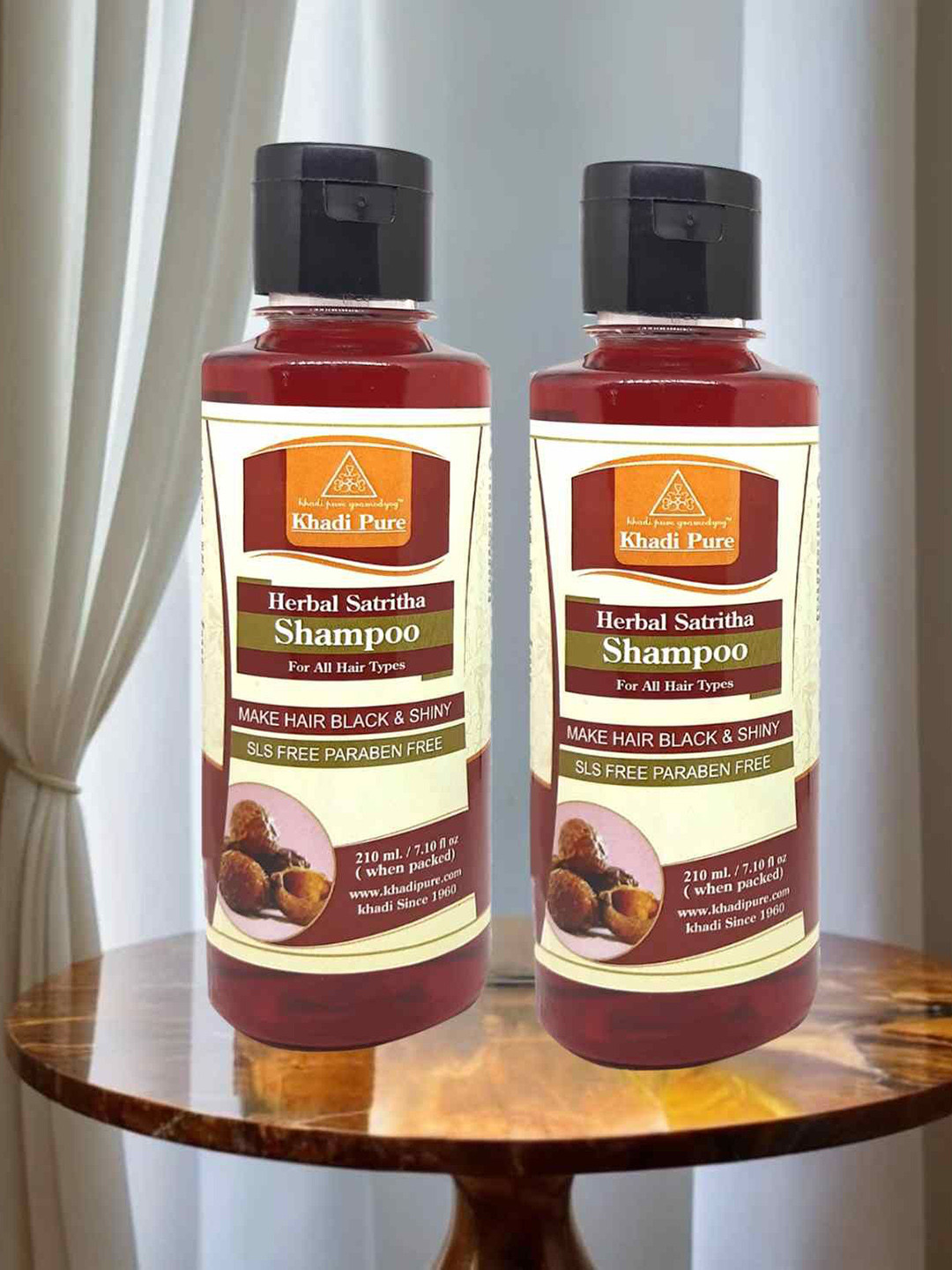 Khadi Pure Set Of 2 Herbal Satritha Shampoo - 210 ml Each