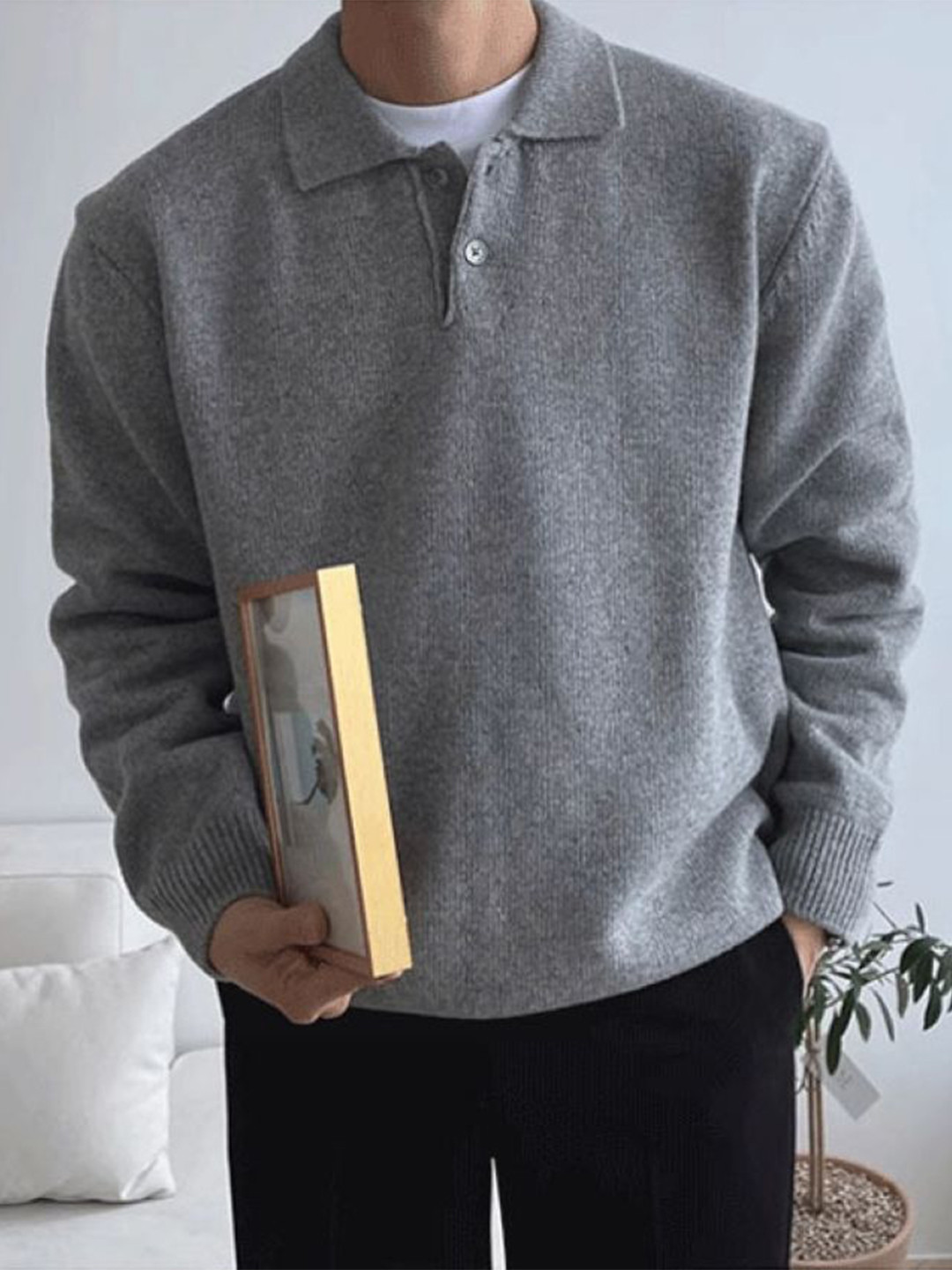 StyleCast Men Shirt Collar Pullover