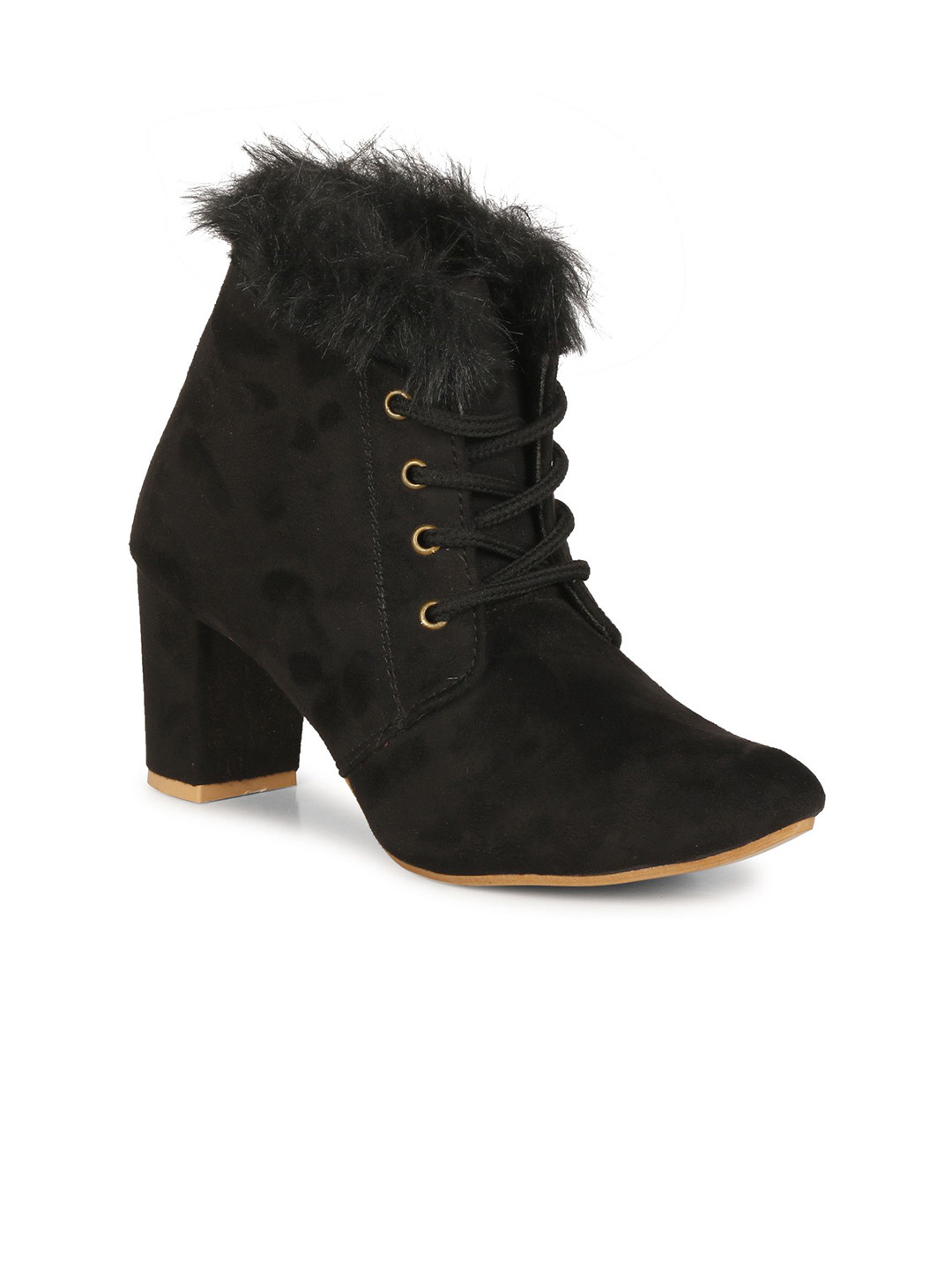 Ishransh High-Top Block Heel Cow Boy Boots