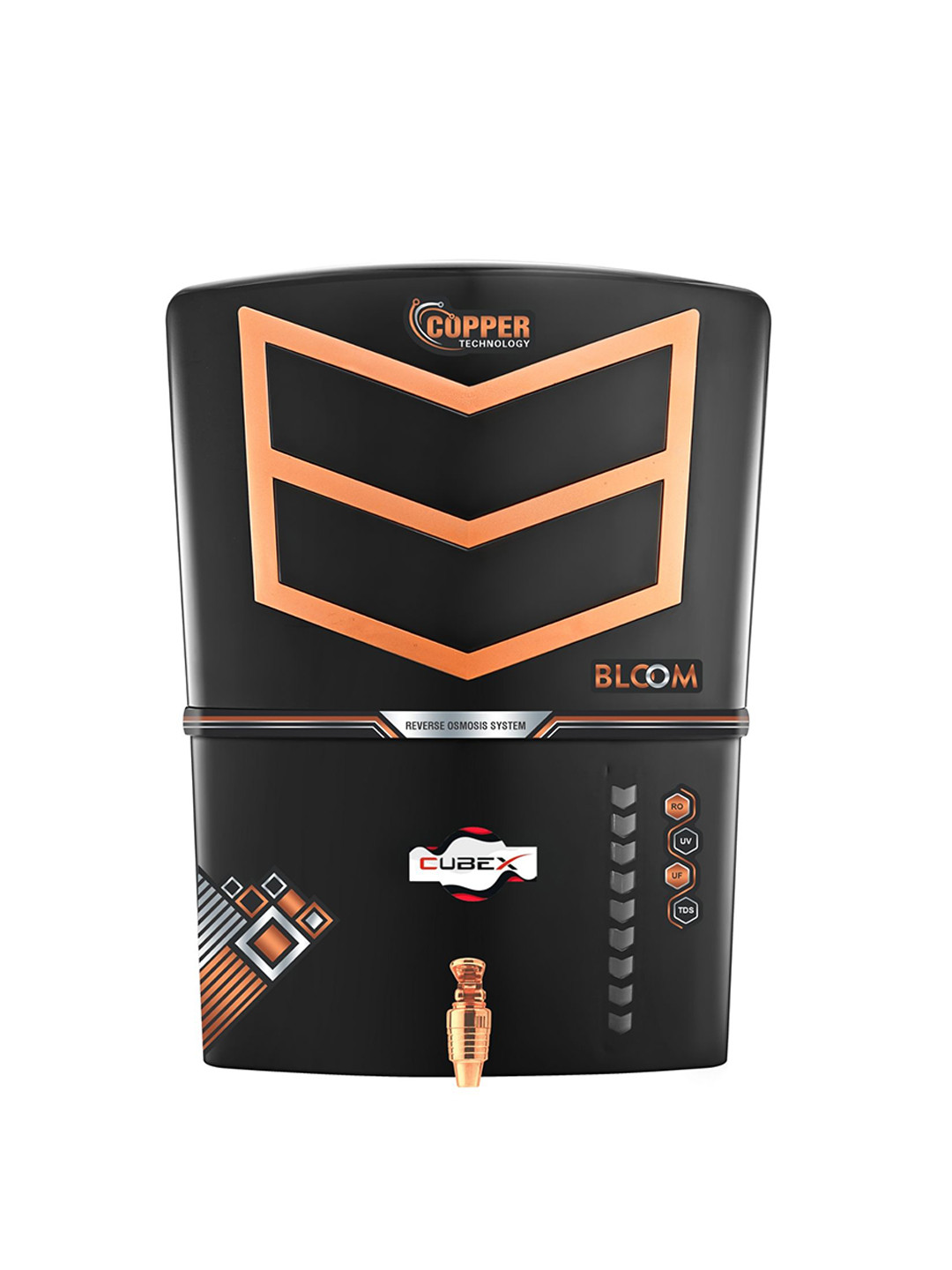 Cube X Orange Colored & Black Water Purifiers 12L