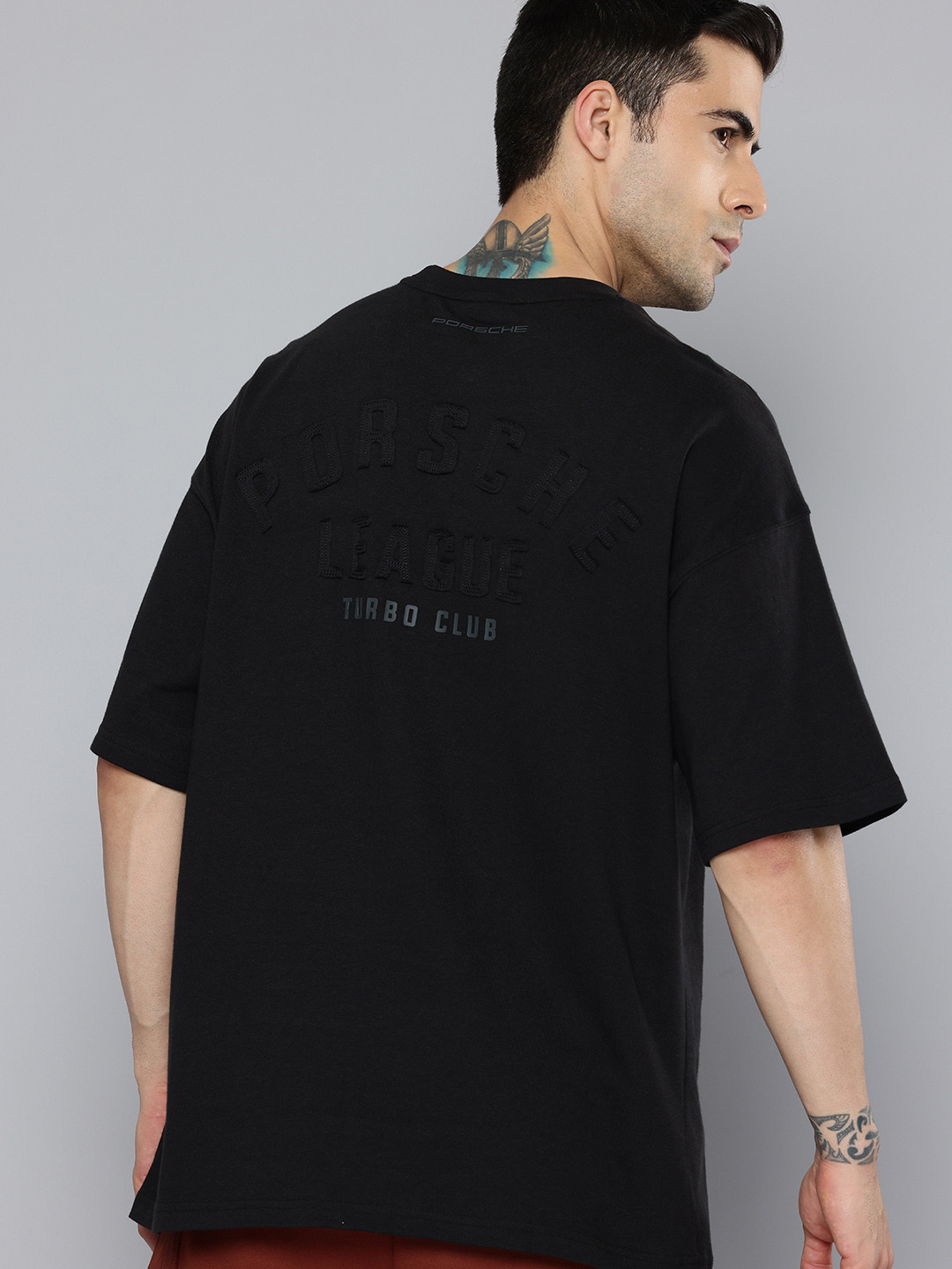 Puma Porsche Legacy Oversized Typography Printed Pure Cotton T-Shirt