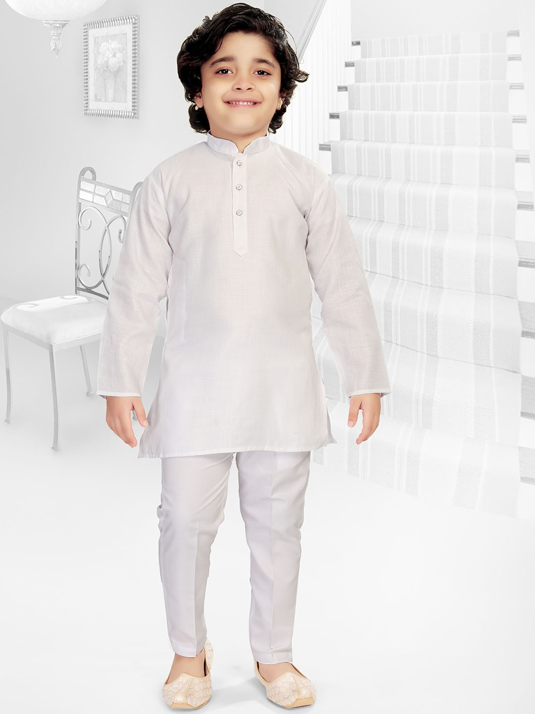 INZORA Boys Solid Kurta with Pyjamas