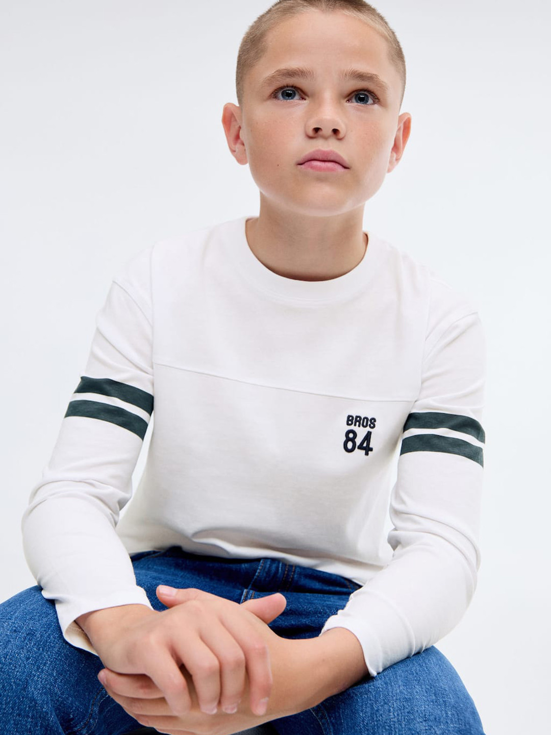 Mango Kids Boys Pure Cotton T-shirt with Front Seam