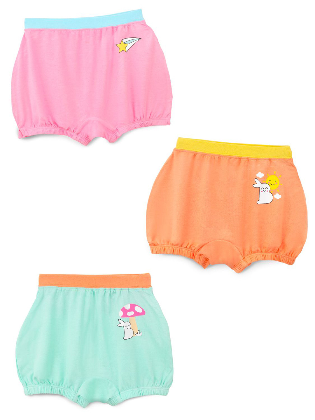 SuperBottoms Girls Pack Of 3 Basic Briefs