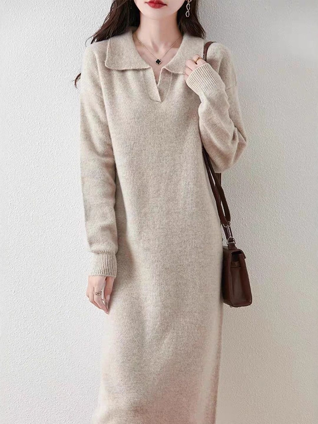 bebe Women Short Collar A-Line Midi Dress