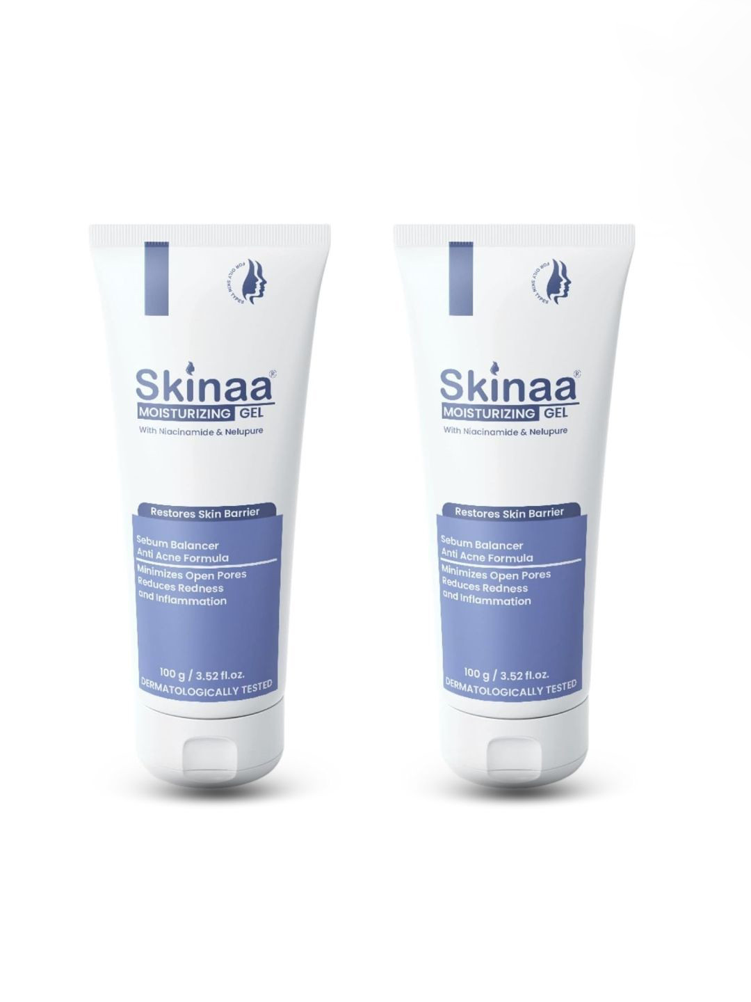 SKINAA Set Of 2 Moisturizing Gel With Aloe Vera 100 ml Each