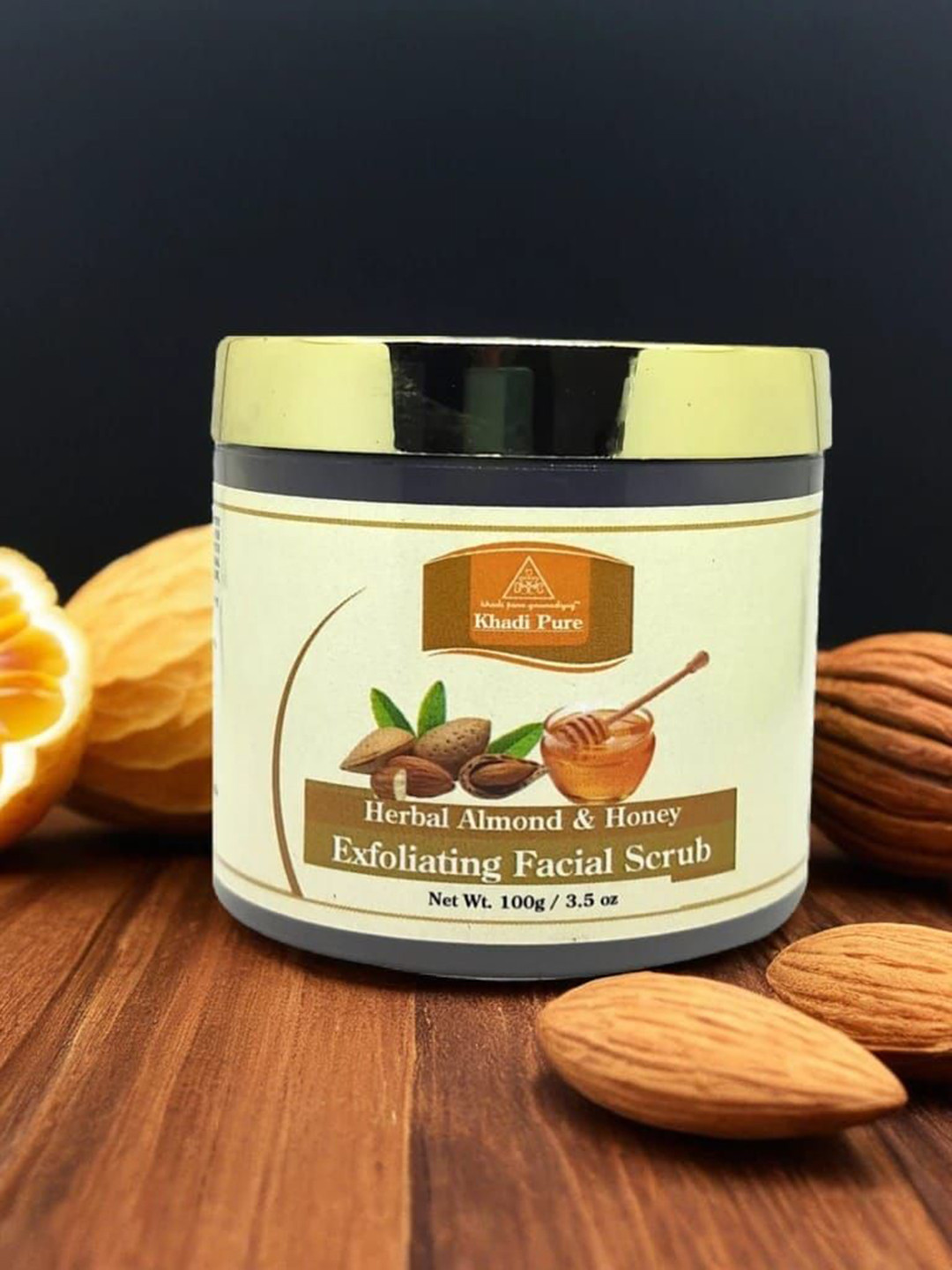Khadi Pure Herbal Almond & Honey Exfoliating Facial Scrub - 100 g