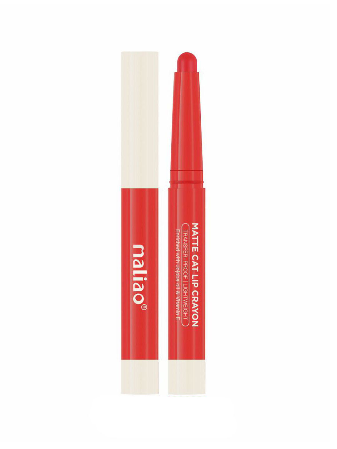 Maliao Matte Cat Transfer-Proof & Lightweight Lip Crayon 2.8g - Chilly Red - M02
