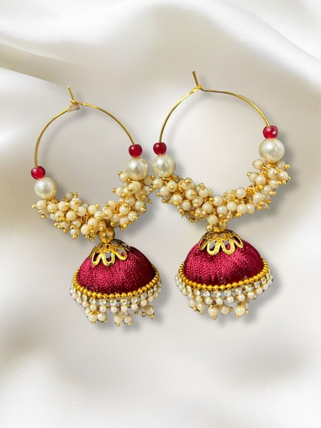Saumakshi Silk Thread Jhumka Earrings