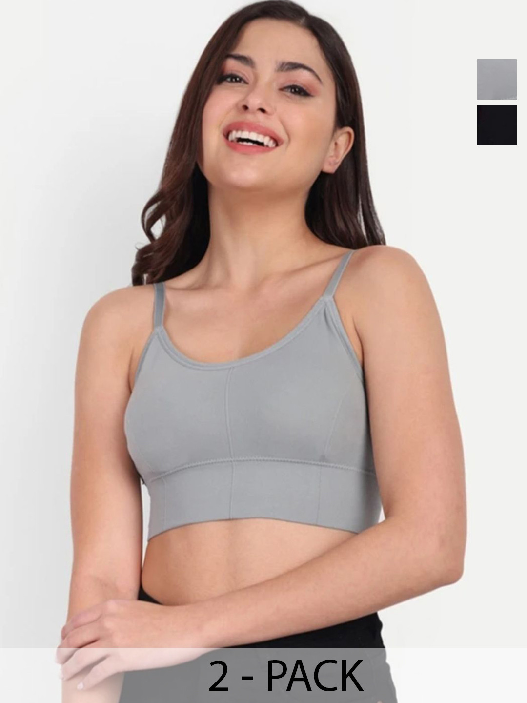 JUSLINK Pack Of 2 Full Coverage Lightly Padded Bras