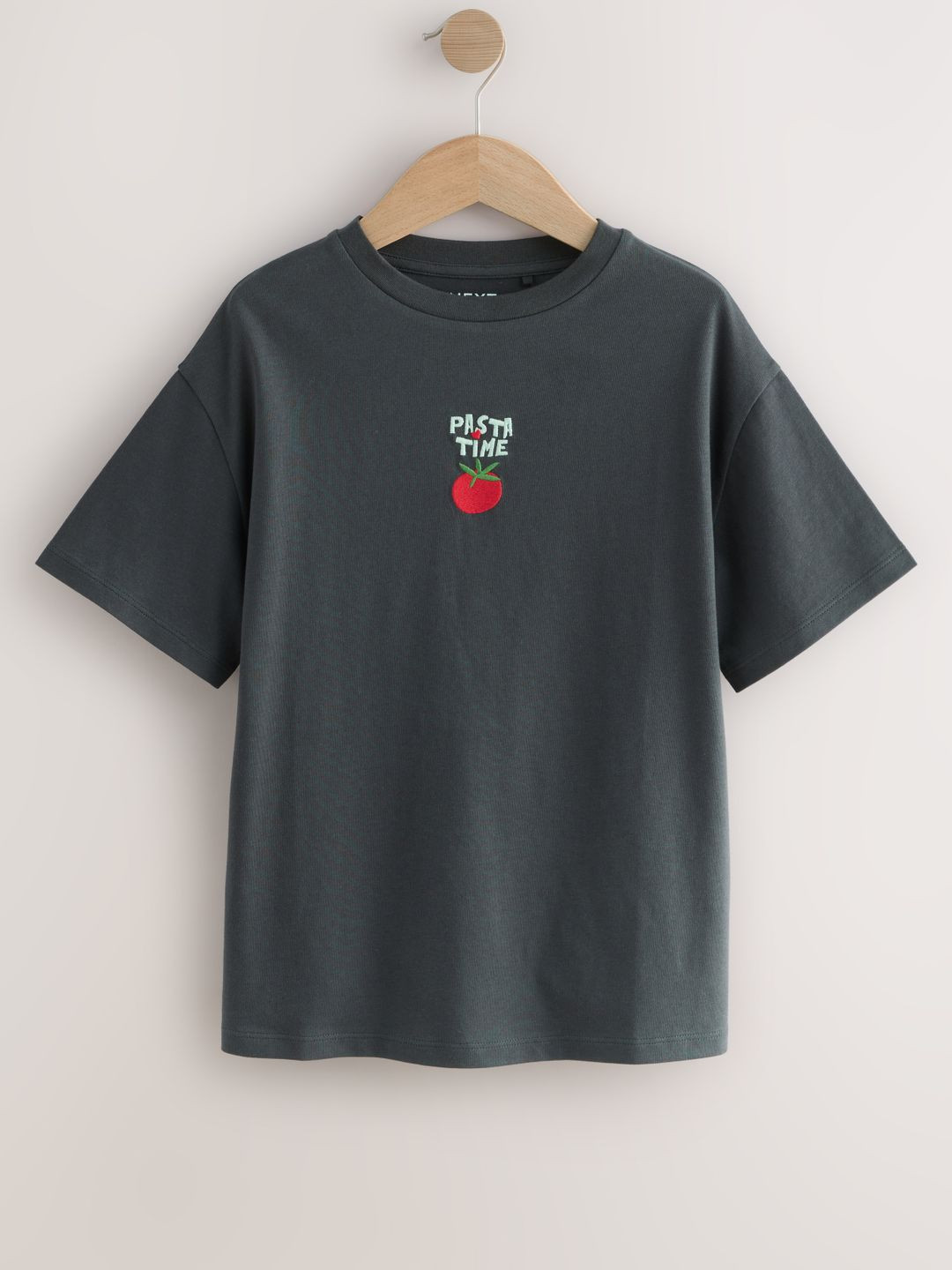 NEXT Girls Back Printed Drop-Shoulder Sleeves Pure Cotton T-shirt