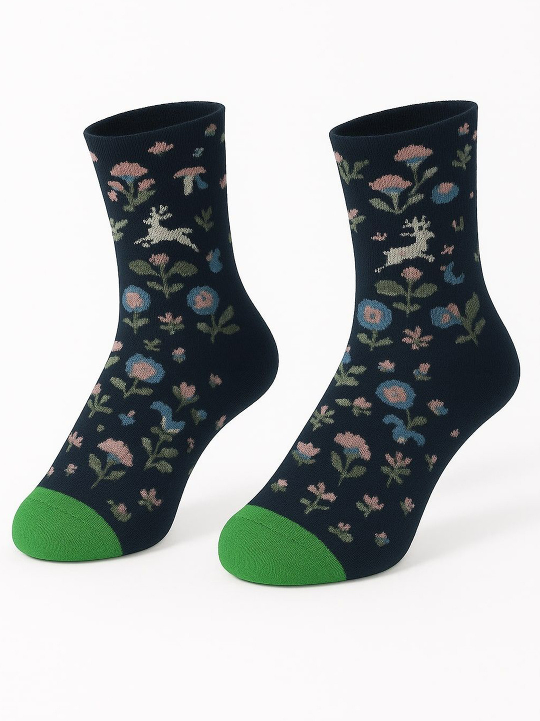 SAZARA Unisex Patterned Cotton Calf Length Socks