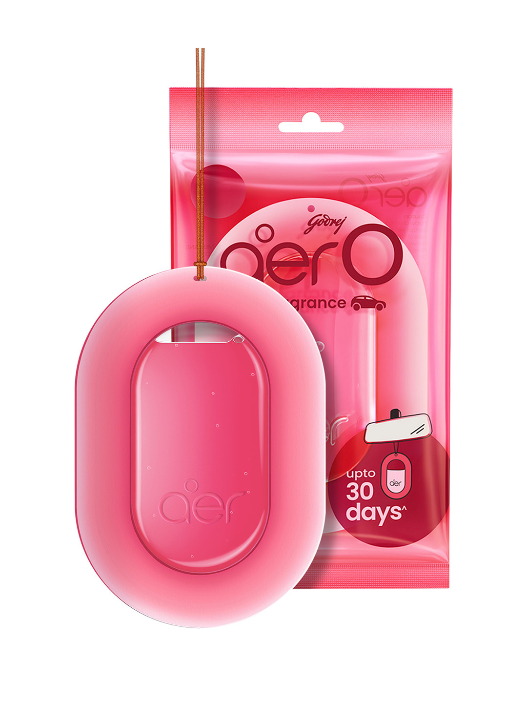 Godrej Aer O Hanging Car Air Freshener Gel 7.5g - Rose Blossom
