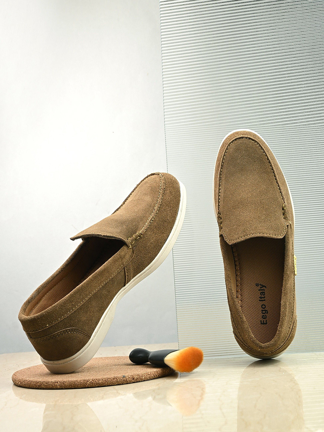 Eego Italy Men Slip-On Leather Sleek Loafers