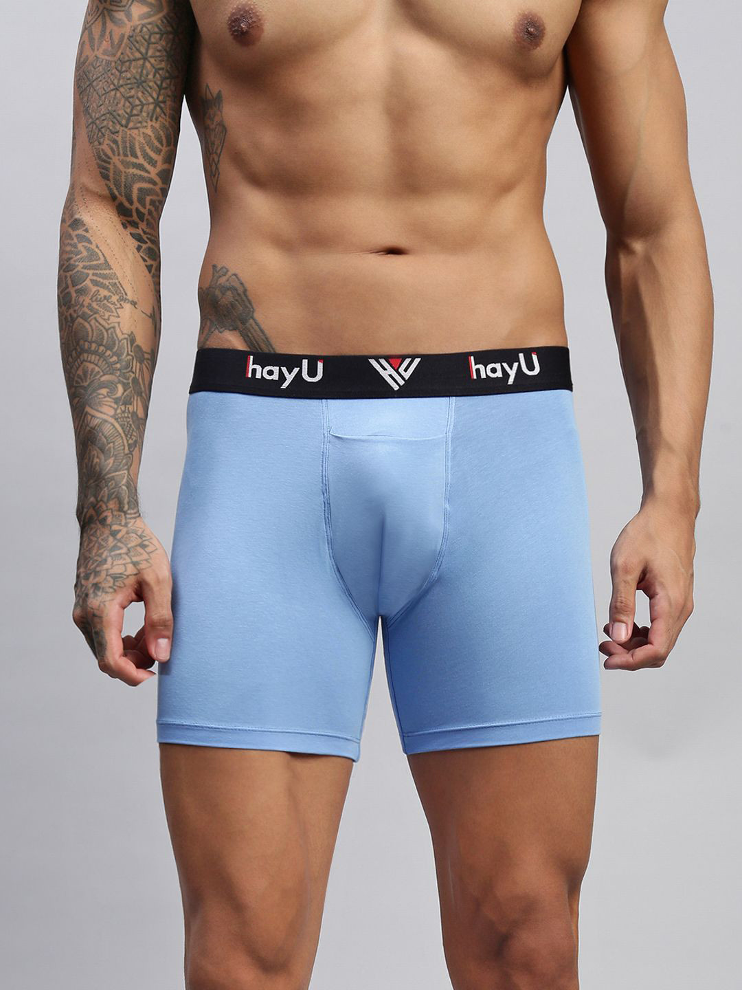 HAYU Men Solid Long Briefs HUBB_009_BUI_S_1PC-BLUE INDIGO