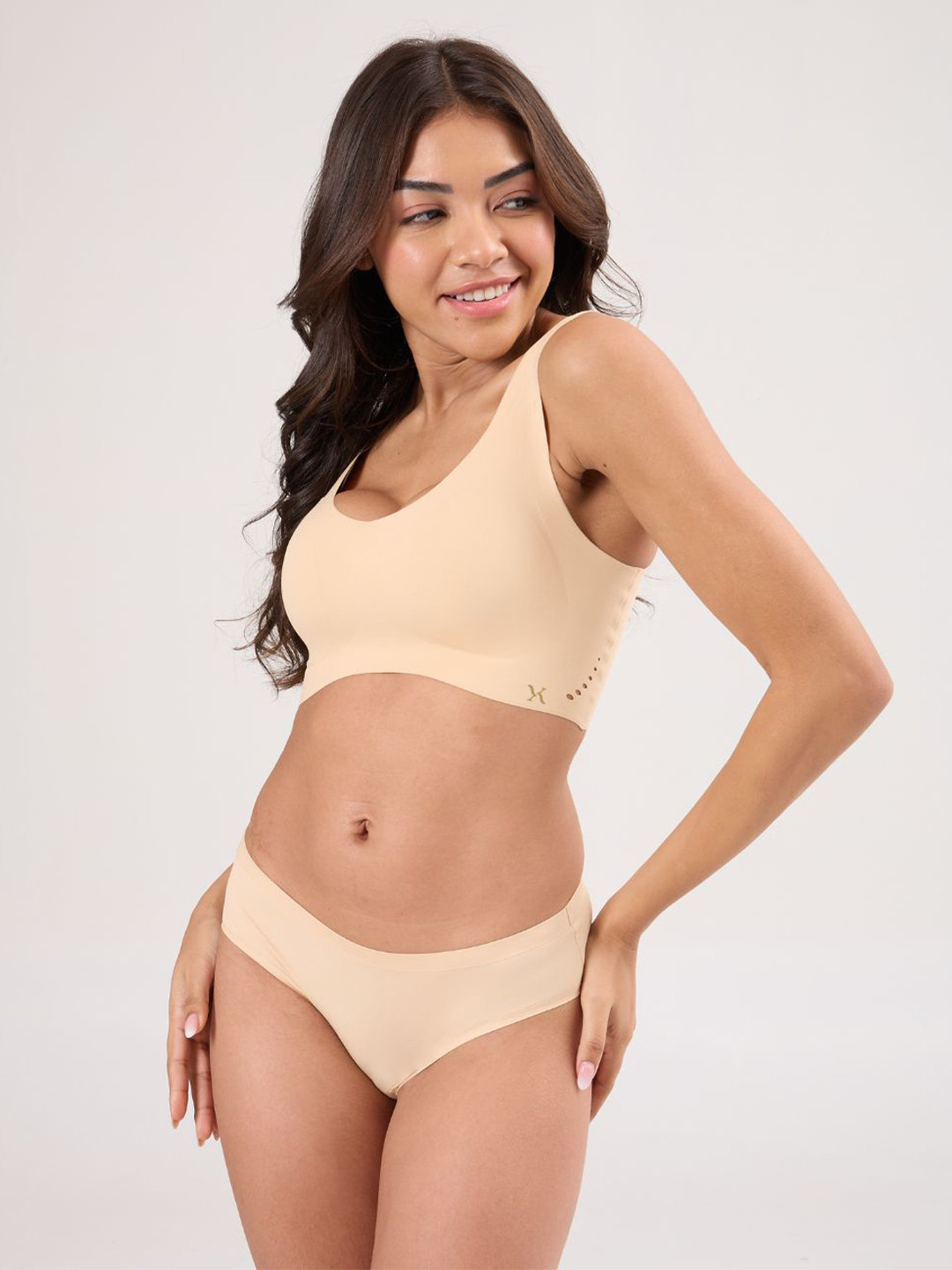 Krvvy Women's Breathable & Cotton Crotch Seamless Bikini Briefs