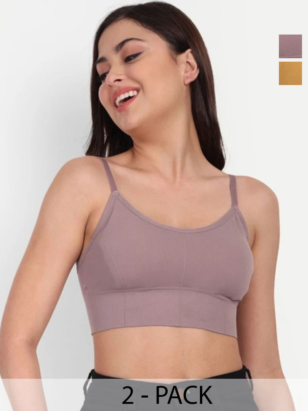 RUDRA BUSINESS Pack of 2 Full Coverage Lightly Padded Bralette Bra