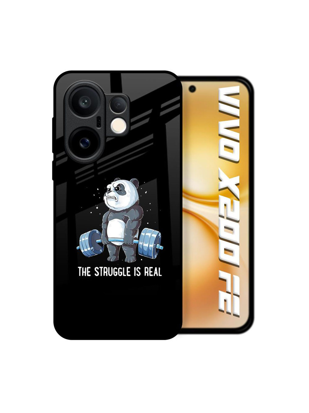 QRIOH Real Struggle Real Printed Vivo X200 FE 5G Silicone Back Case