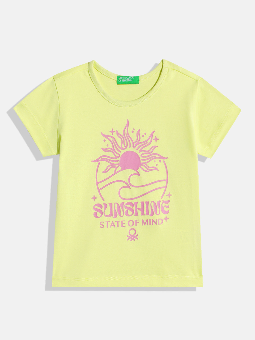United Colors of Benetton Girls Typography Printed T-shirt